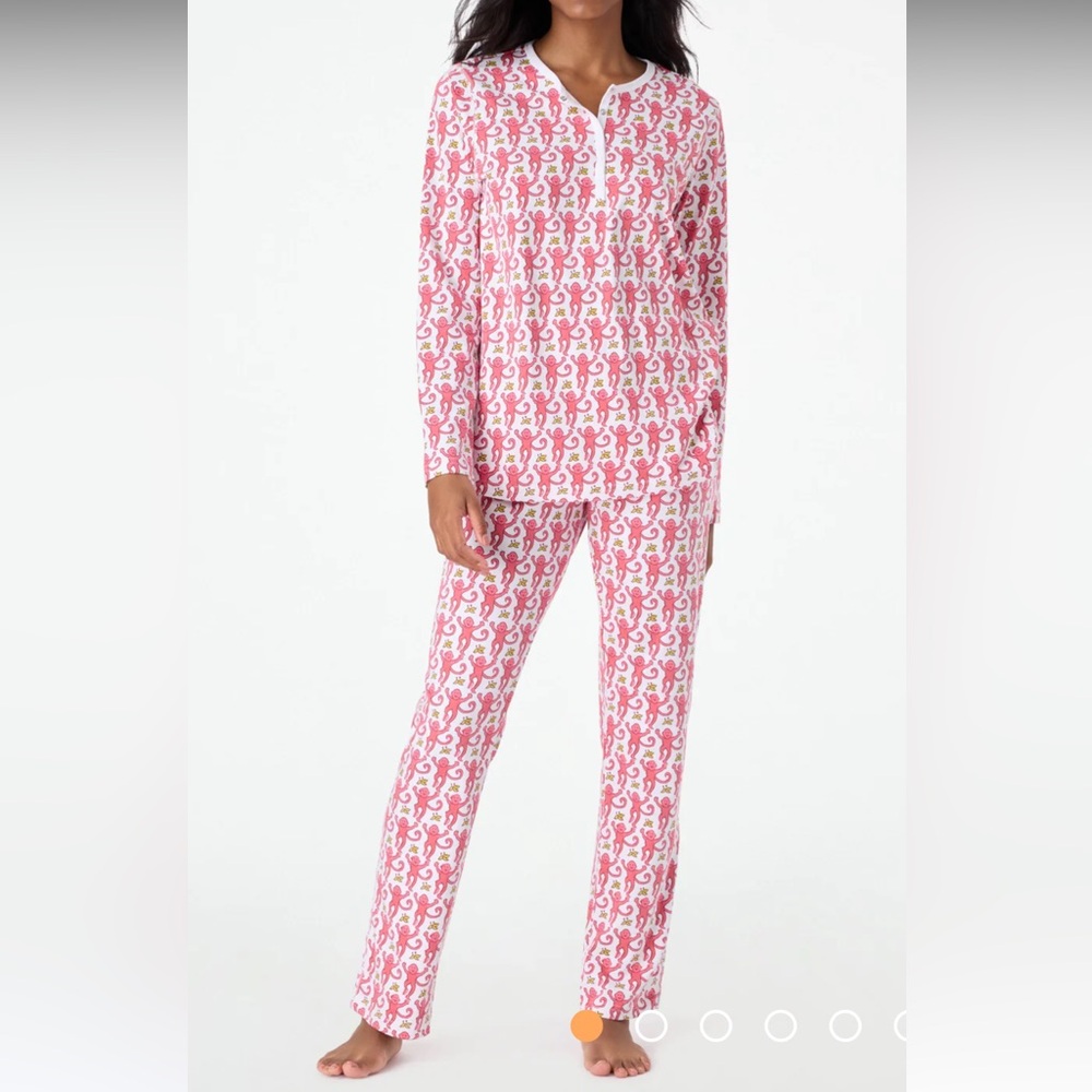 Roller Rabbit Monkey Pajama Set